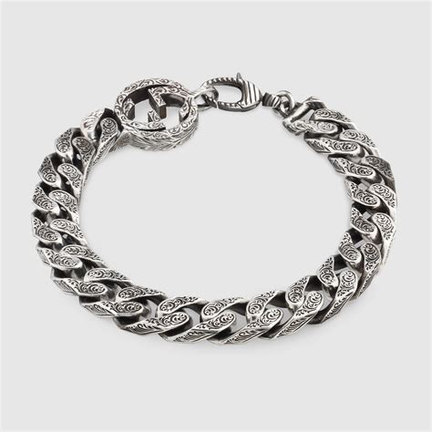 gucci silver chain bracelet.